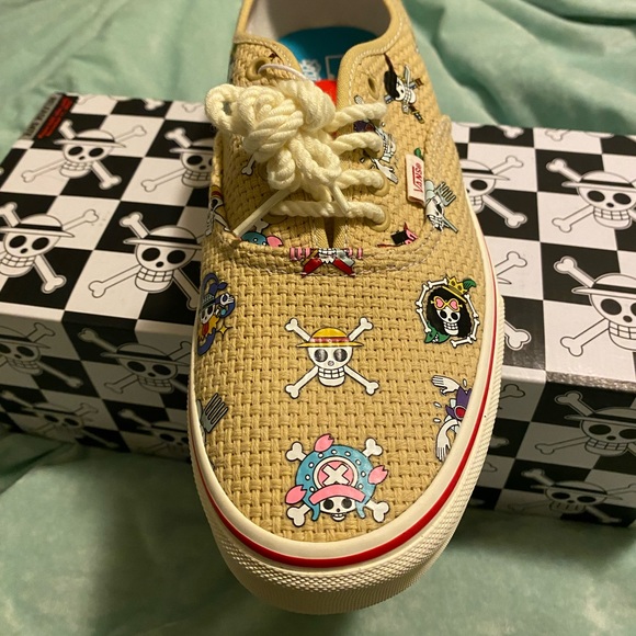 Vans Shoes Nib Vans X One Piece Authentic Straw Hat Crew Skate Shoe